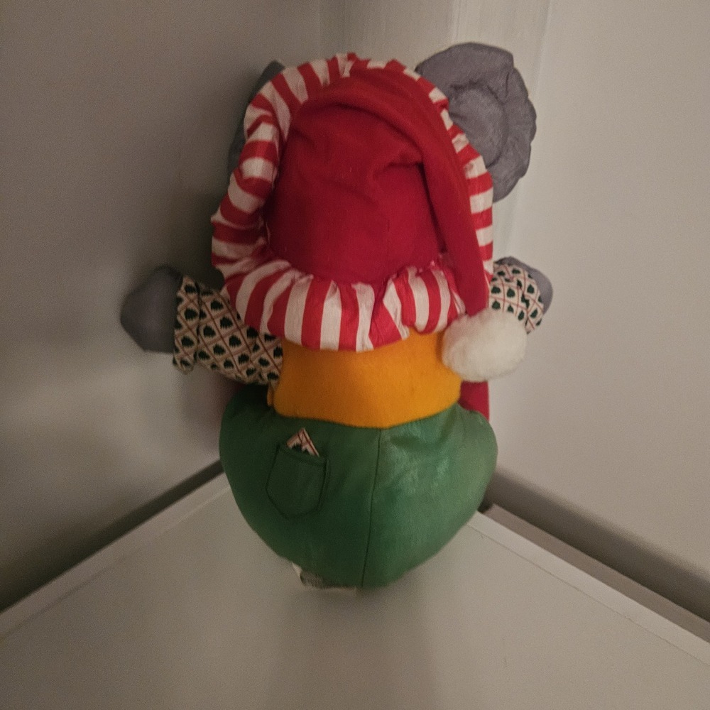 International Silver Co Elf Mouse Nylon Plush 12" Christmas Puffalump Style 1994 - Picture 2 of 9
